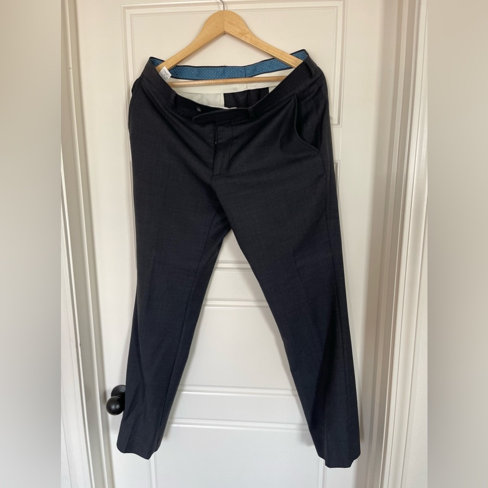 Original Penguin Suit Pants, Blue/Grey, 34x30 slim